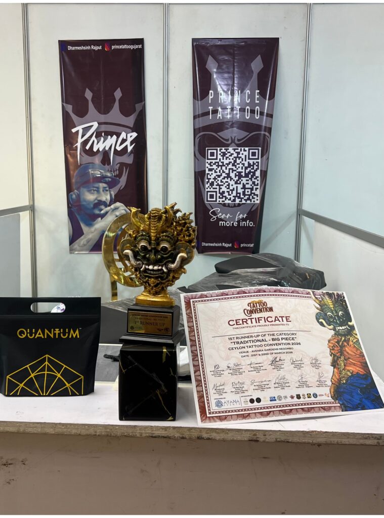 Prince Tattoo award at Sri Lanka Tattoo Convention