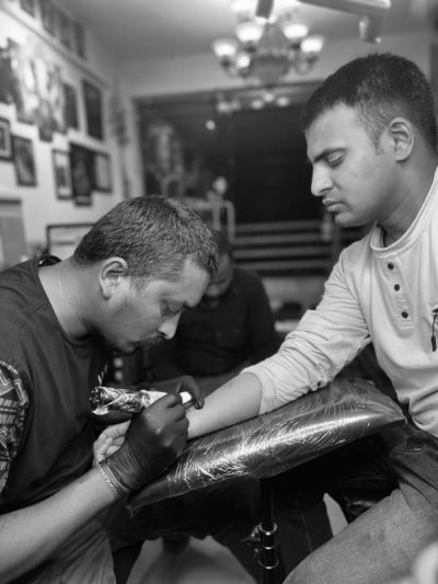 High-quality tattoo inks used for custom tattoo designs